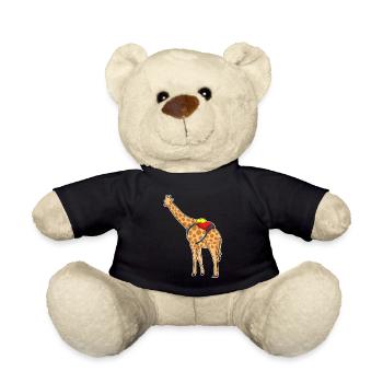 Giraffe Student Backpack School - Teddy Bear - black - Front