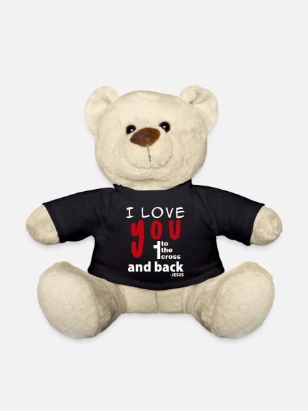 Ich liebe Dich bis zum Kreuz und zurück - Jesus - Teddy - Schwarz