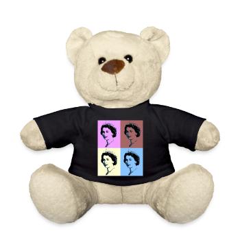 Elizabeth II Portrait Four - Geschenk - T-Shirt - Teddy - Schwarz - Vorne