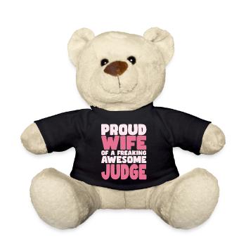 Proud Wife of A Damn Good Judge - Teddy Bear - black - Front