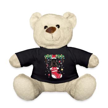 Drôle de Noël - Mignon Chien Presa Canario à Noël S - Nounours - noir - Devant