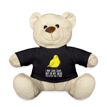 I May Look Calm In My Head I've Bitten You 3 - Teddy Bear - black - Front