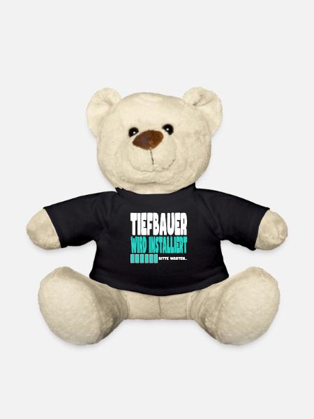 Tiefbauer wird installiert - Teddy - Schwarz