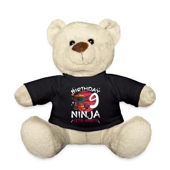 Ninja mignon pour le 9ème anniversaire - Nounours - noir - Devant