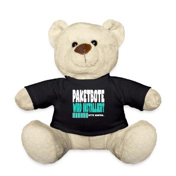 Paketbote wird installiert - Teddy - Schwarz - Vorne