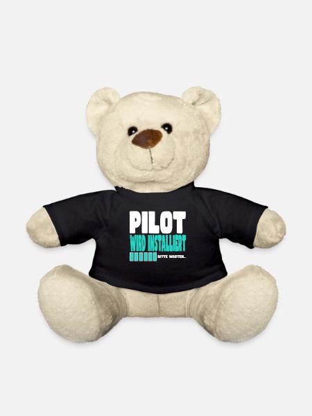 Pilot wird installiert - Teddy - Schwarz