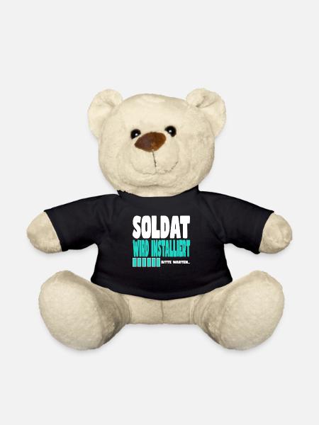 Soldat wird installiert - Teddy - Schwarz