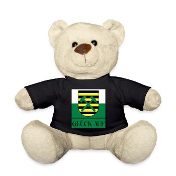 Erzgebirge Glück auf Sachsen - Teddy - Schwarz - Vorne