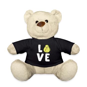 Avocado Lover Cute Avocado - Teddy Bear - black - Front
