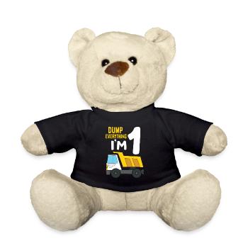 Dump Everything I'm 1 Birthday Construction 1st - Teddy - Schwarz - Vorne