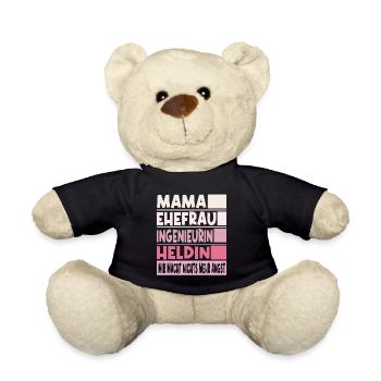 Ingenieurin Mama Ehefrau Heldin - Teddy - Schwarz - Vorne