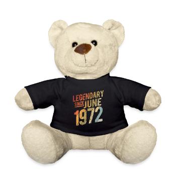 50th Birthday Gift Legendary Since June 1972 50 Ye - Teddy - Schwarz - Vorne