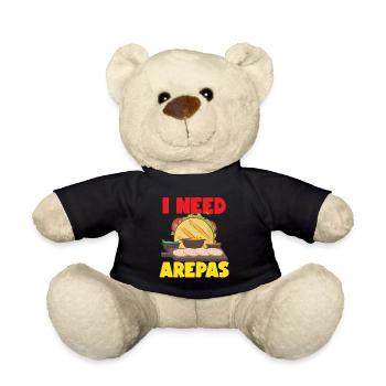I Need Arepas Venezuela Colombia - Teddy Bear - black - Front