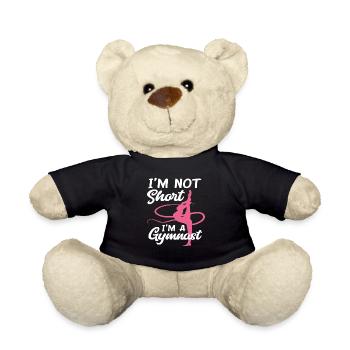 Proud Gymnast Athlete Training Gift - Teddy Bear - black - Front