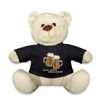 save water drink beer - Teddy - Schwarz - Vorne