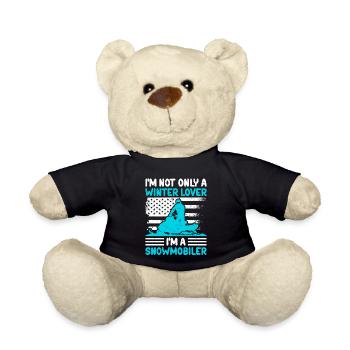 Snowmobile Snowmobiler Snowmobile Gift - Teddy Bear - black - Front