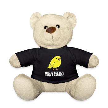 Life Is Better With A Canary - Teddy Bear - black - Front