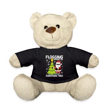 Zahnseide um den Weihnachtsbaum Weihnachtsmann - Teddy - Schwarz - Vorne
