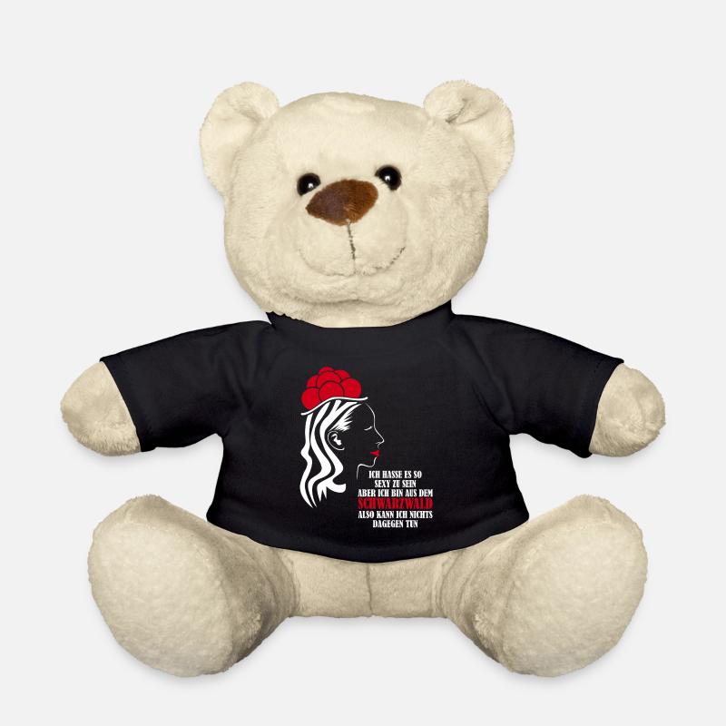 Schwarzwald Spruch mit Bollenhut - Teddy - Schwarz