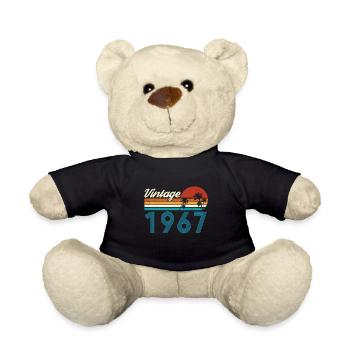 Vintage 1967 Vintage Anniversaire Rétro Vintage - Nounours - noir - Devant