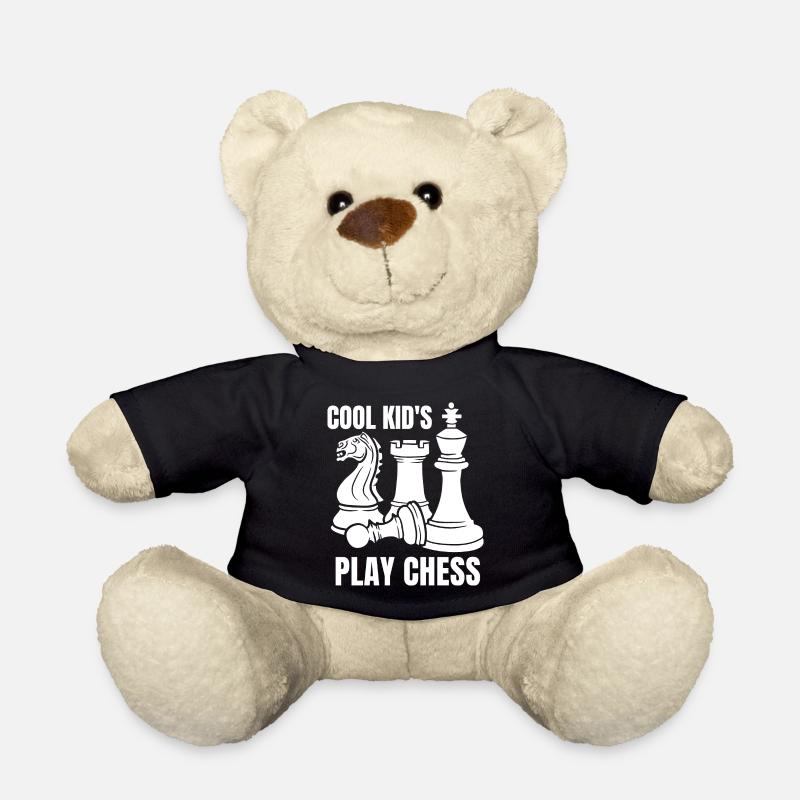 cool Kids play Chess - Teddy - Schwarz