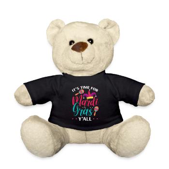 Es ist Zeit für Karneval - Teddy - Schwarz - Vorne