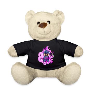 8. Geburtstag Mädchen 8 Jahre alt Ninja - Teddy - Schwarz - Vorne