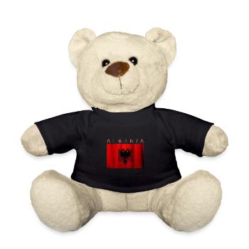 Albania Flag Tirana - Teddy Bear - black - Front