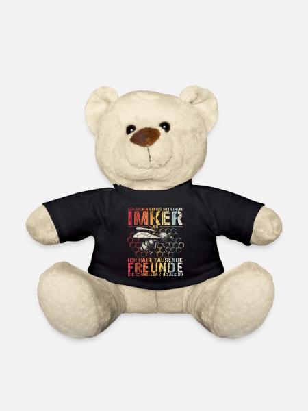 Imker Bienen Leg dich niemals mit einem Imker an G - Teddy - Schwarz