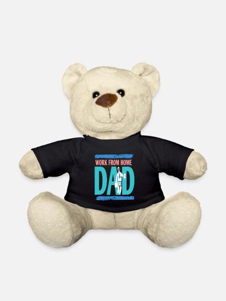 Retro Vintage Work From Home Papa Cool T-Shirt - Nounours - noir