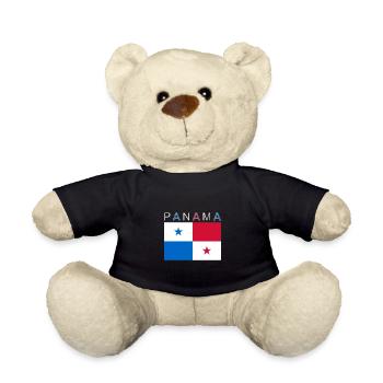 Panama Flagge - Teddy - Schwarz - Vorne