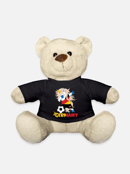 Dabbing Unicorn Supporter Team Germany - Teddy Bear - black