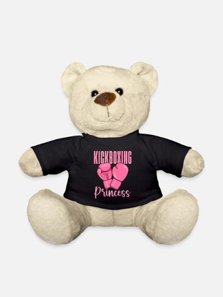 Kickboxing Princesse Kickboxer Boxing Fighter Combat - Nounours - noir