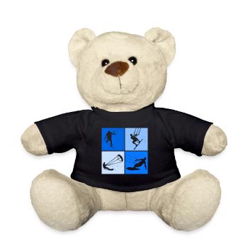 Kite Surf, Kite Board, Lifestyle Vintage Design - Nounours - noir - Devant