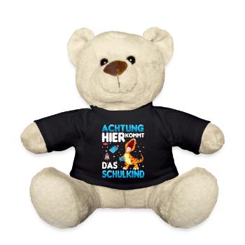 Achtung hier kommt das Schulkind - Teddy - Schwarz - Vorne