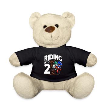 Fahren in 2 Geburtstag Fahrer Motocross Geburtstag - Teddy - Schwarz - Vorne