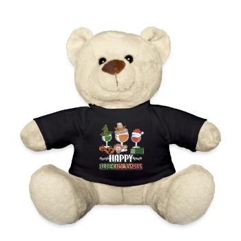 Hallothanksmas Wine Gasses Halloween Christmas - Teddy - Schwarz - Vorne