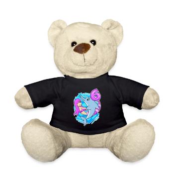 6ème anniversaire Fille de 6 ans Sirène - Nounours - noir - Devant