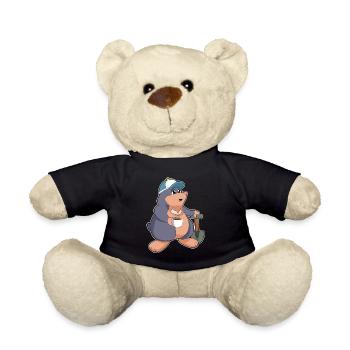 Maulwurf Bergarbeiter Schaufel Bergbau - Teddy - Schwarz - Vorne
