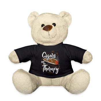 Cigars are my Therapy Cigar Lovers - Teddy Bear - black - Front