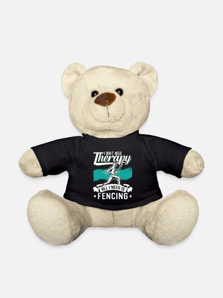 Fencing I Don't Need Therapy Sword Rapier Fencer - Teddy - Schwarz