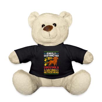 Golden Retriever Hund Welpen Besitzer Weihnachten - Teddy - Schwarz - Vorne