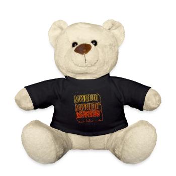 Mannheim Deutschland Stadt Skyline Heimat Schrift - Teddy - Schwarz - Vorne