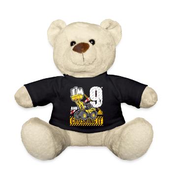 Ich bin 9 & Crushing It 9th Birthday Boys Bagger - Teddy - Schwarz - Vorne