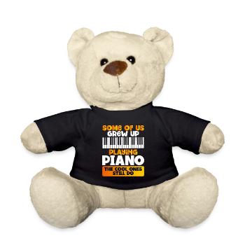 Klavier Spielend Aufgewachsen - Teddy - Schwarz - Vorne