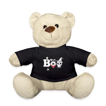 BOO Geister Erschrecken Halloween - Teddy - Schwarz - Vorne
