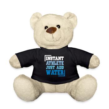 Swimmer Swimming Instant Athlete Just Water - Teddy Bear - black - Front
