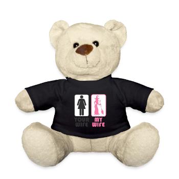 Halloween meine Ehefrau ist eine Hexe, Frau - Teddy - Schwarz - Vorne
