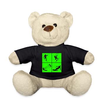 Kite Surf, Kite Board, Lifestyle Vintage Design - Nounours - noir - Devant