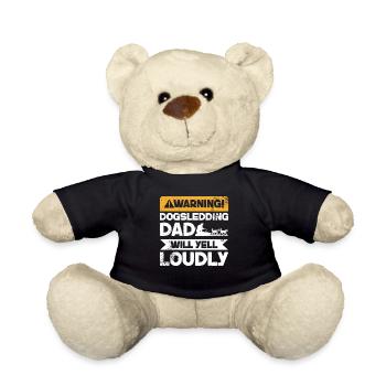 Warnschrei - Hundeschlitten Fahrender Papa - Teddy - Schwarz - Vorne